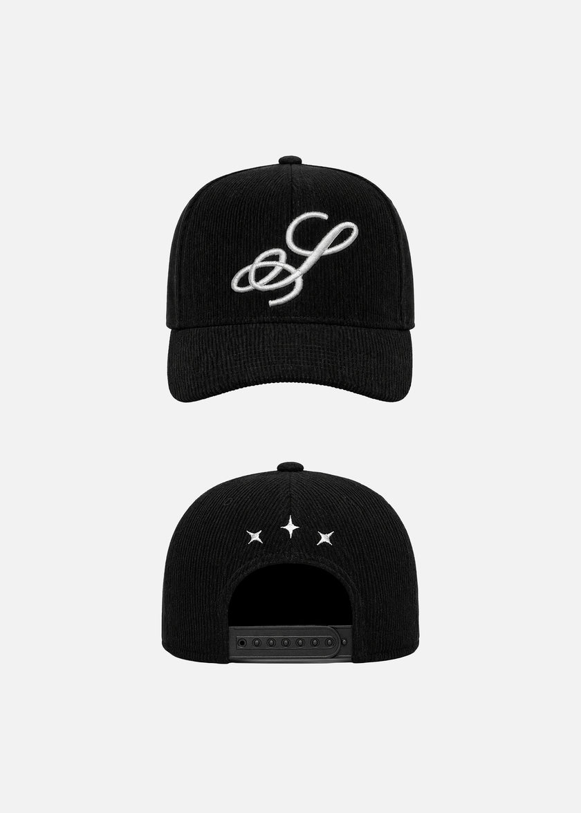 S Script Corduroy Snapback